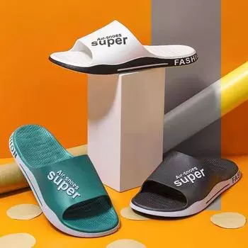 Новые мужские тапочки, мужская верхняя одежда, летние домашние нескользящие домашние сандалии и тапочки на толстой подошве, женские 36-37