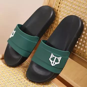 Новые мужские тапочки Пляжная обувь Сандалии Шлепанцы Летние шлепанцы Мужская обувь большого размера Мужские легкие домашние тапочки Домашняя обувь 40 чёрный