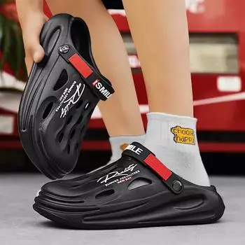 Новые мужские тапочки-сабо сандалии мужские садовые туфли сандалии на плоской подошве мужские кроссовки уличные домашние сабо шлепанцы мужские летние туфли 40-41