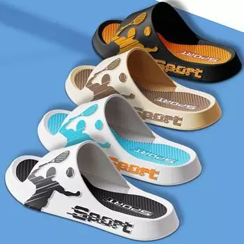 Новые мужские тапочки, шлепанцы, сандалии для дома и улицы, пляжная повседневная обувь, удобная подошва, мужские спортивные тапочки 38-39 белый