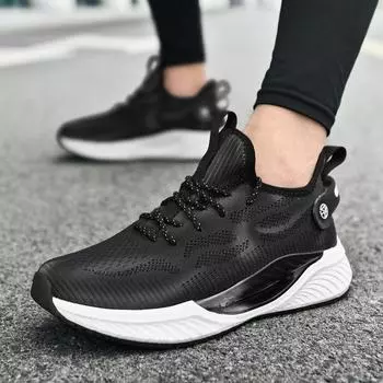 Новые мужские туфли 2024 года, весна-лето, новая модная повседневная обувь для активного отдыха, дышащая спортивная обувь, нескользящие кроссовки для бега 39