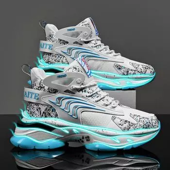 Новые мужские туфли Blade, модные кроссовки, мужские туфли Blade, высокие туфли, новинка 2024 года, повседневные, большого размера 39 белый