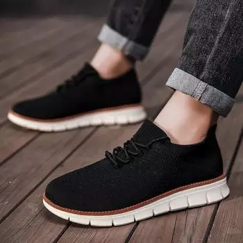 Новые мужские туфли большого размера с широким носком, всесезонные дышащие сетчатые туфли, спортивная обувь, повседневная обувь, носки brock 38