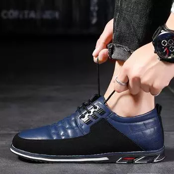 Новые мужские туфли, деловые, повседневные, кожаные, мужские, с мягкой подошвой, дышащие, с круглым носком, профессиональные, одинарные туфли, большой размер 3909 38 чёрный