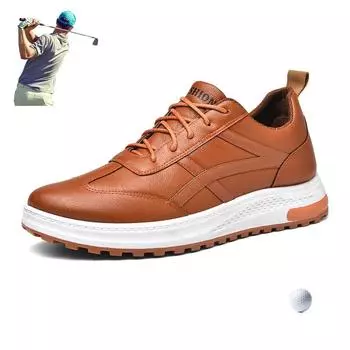 Новые мужские туфли для гольфа, осенняя уличная спортивная обувь для гольфистов, Нескользящие мужские кроссовки для гольфа, удобная спортивная тренировочная обувь 6.5 чёрный