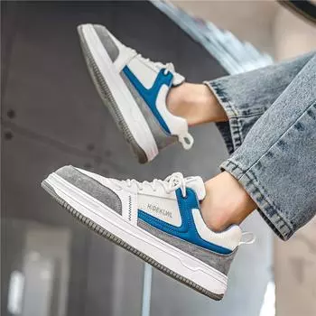 Новые мужские туфли Дышащая обувь Толстая подошва Папины туфли Мужские сноуборд обувь Универсальная трендовая спортивная обувь 39 синий