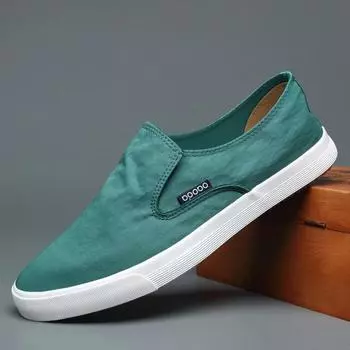 Новые мужские туфли из ткани повседневная обувь весна лето дышащие туфли на плоской подошве легкие уличные мокасины без застежек 38 красный