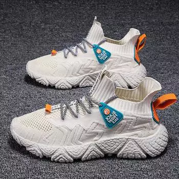 Новые мужские туфли Модные мужские повседневные дышащие туфли на платформе Модные спортивные туфли из кокоса с ворсом 41