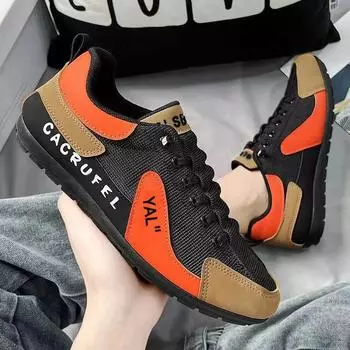 Новые мужские туфли на плоской подошве, осенняя дышащая повседневная обувь, мягкая подошва, удобная эластичная сетка, нескользящая повседневная обувь, Tenis Masculino 39