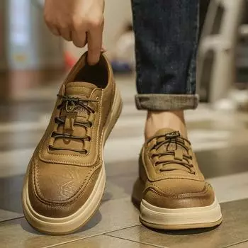 Новые мужские туфли на плоской подошве, роскошные мужские кроссовки, весна-осень 2024, обувь для ходьбы на открытом воздухе для мужчин, модная вулканизированная обувь, теннис 39 чёрный