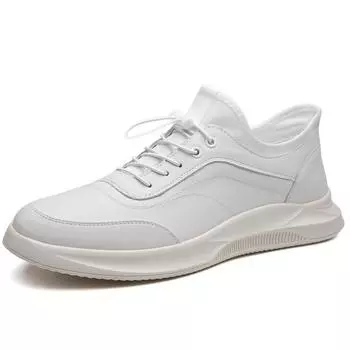 Новые мужские туфли повседневные кроссовки из натуральной кожи мужские весенне-осенние легкие мягкие противоскользящие кроссовки на каждый день для ходьбы 38