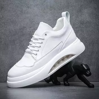 Новые мужские туфли с низким верхом, маленькие белые туфли с воздушной подушкой, мягкая подошва, повседневная модная обувь, персонализированное место для подбора 38 белый