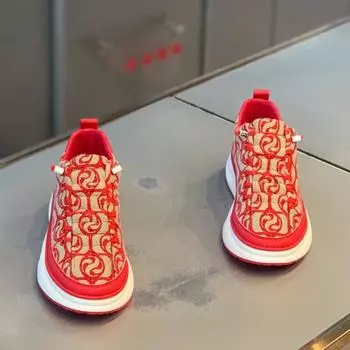 Новые мужские туфли с толстой подошвой, тканевая поверхность, дышащая, универсальная, легкая, повседневная, мужская обувь, популярная, однопедальная спортивная обувь 39 красный