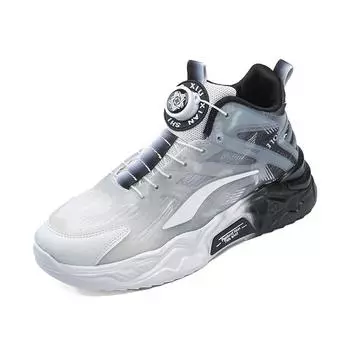 новые мужские туфли с высоким верхом и вращающейся пряжкой, спортивная модная обувь, повседневная обувь, сшитая сетка, летающая тканая обувь для студентов 39