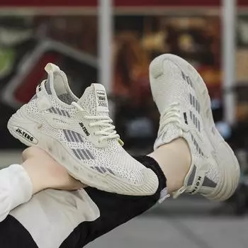 Новые мужские туфли Tide Mesh Shoes Летняя обувь Мужская обувь для отдыха на открытом воздухе Мужская спортивная обувь для полетов Тканая обувь 39