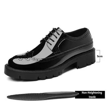 Новые мужские туфли, увеличивающие рост, из натуральной кожи, деловые туфли с ярким верхом для мужчин, 8 см, 10 см, увеличивающие рост 37
