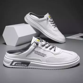 новые мужские удобные летние спортивные туфли для улицы сетчатые летние повседневные туфли спортивные полутапочки теннис мужской 39 чёрный