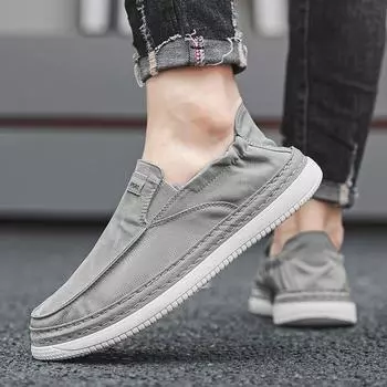 Новые мужские удобные спортивные туфли повседневная обувь дышащая трендовая удобная повседневная мужская обувь без застежек тканевая обувь кроссовки 39