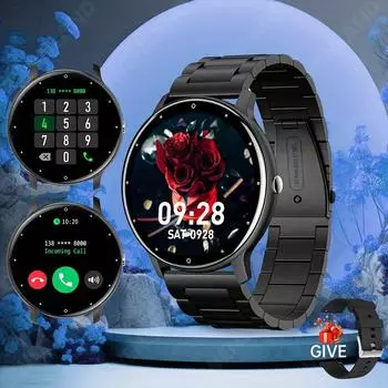 Новые мужские умные часы с сенсорным экраном, спортивные фитнес-часы IP67, водонепроницаемые, беспроводные, для Android/iPhone, мужские умные часы + коробка.