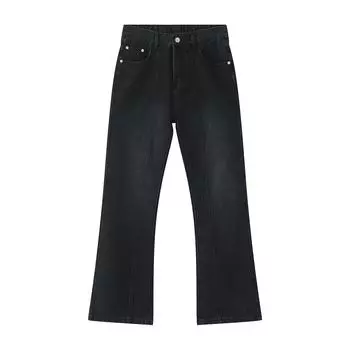 Новые мужские весенние повседневные джинсовые брюки с эластичной талией и линией талии, корейская ретро-версия S черный серый