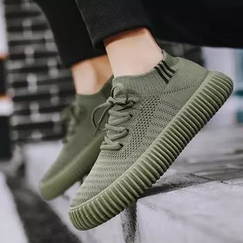 Новые мужские вулканизированные туфли, модный дизайн, повседневная обувь для мужчин, толстая подошва, дышащие кроссовки на плоской подошве, Zapatillas De Deporte 42 чёрный