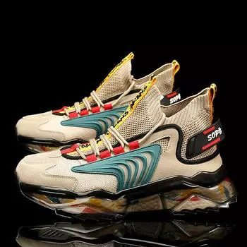 Новые мужские высокие носки, туфли на пенопластовой подошве, мужские кроссовки 38-46 38 чёрный