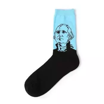Новые мужские женские хлопковые носки носки с масляной живописью носки с аватаром знаменитости художественные забавные носки для пар