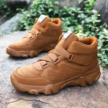 Новые мужские зимние ботинки, водонепроницаемые мужские ботинки для активного отдыха, ботильоны, зимние ботинки, высокие мужские ботинки 39 хаки