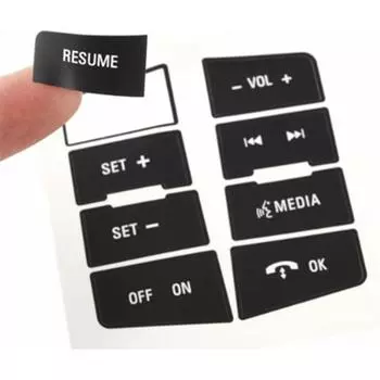 Новые наклейки-декали для ремонта кнопок рулевого колеса черные для Ford Focus 2008-2010