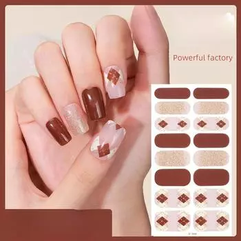 Новые наклейки для маникюра в японском стиле с рисунком любви, зеленый лук, водостойкая пленка для лака для ногтей, наклейки для ногтей