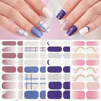 Новые наклейки для ногтей во французском стиле, пленка для горячего тиснения ногтей, луковая пудра, водонепроницаемые наклейки для ногтей