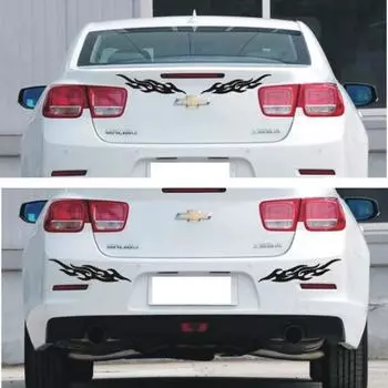 Новые наклейки с изображением пламени для мотоцикла, автоотражающие покрытия, царапины, персонализированные наклейки на зеркало заднего вида, автомобильные аксессуары 18cm синий