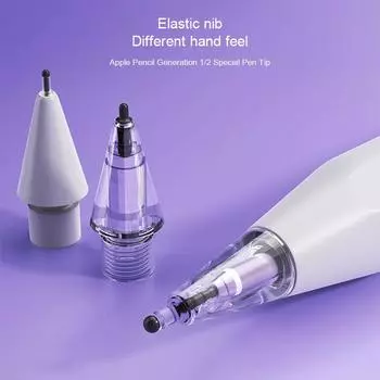 Новые наконечники для карандашей 4B 2B HB для Apple Pencil 1/2 Gen, сменные наконечники с кристаллами и бриллиантами, противоизносные наконечники для стилуса, эластичный прочный наконечник