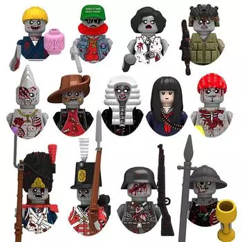 Новые Наполеоновские войны Французская старая гвардия Линейная пехота Вторая война Немецкий солдат Крестоносцы Зомби Модель Хэллоуин Ужасы Фигурки Игрушки