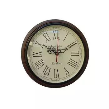 Новые настенные часы ручной работы в старинном стиле для домашнего/офисного декора Деревянные настенные часы ( Коричневый, 12 дюймов)