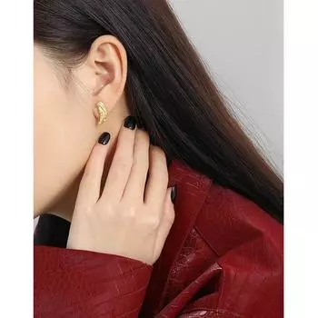 Новые настоящие серьги из стерлингового серебра 925 пробы в форме неправильной луны для женщин, ювелирные украшения, женские серьги, аксессуары для подарков друзьям