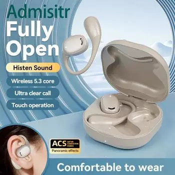 Новые наушники Bluetooth для бега с шумоподавлением OWS Open Wireless Bluetooth Earphones чёрный