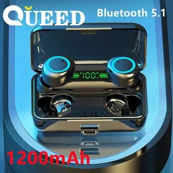 Новые наушники большой емкости с длительным временем автономной работы, бинауральный цифровой дисплей, Bluetooth-гарнитура Tws 5.1 с функцией Power Bank