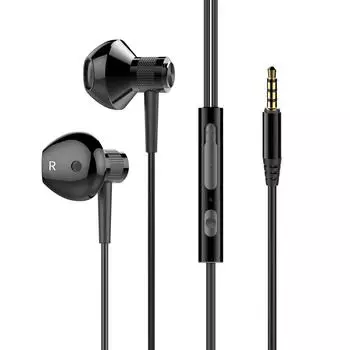 Новые наушники для мобильного телефона, компьютера, музыки, полувкладыши, металлические, проводные, киберспорт, тяжелые басы, беруши