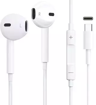 Новые наушники Проводные наушники Наушники для iPad Проводные наушники USB C Легкие наушники со звукоизоляцией Микрофон Совместимость с Pro Generation Volume [2024]