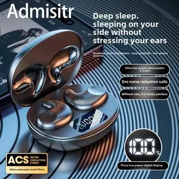 Новые наушники Side Sleep Bluetooth TWS беспроводные мини спортивные наушники для бега чёрный