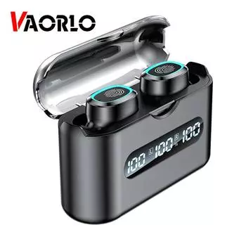 Новые наушники VAORLO Bluetooth 5.1, шумоподавление CVC8.0, стерео Hi-Fi, большая емкость, чехол для зарядки 2200 мАч, для iphone XiaoMi Huawei