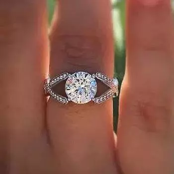Новые Необычные Кольца с Крестом для Женщин, Инкрустированные Круглым Цирконием, Нежные Шикарные Свадебные Обручальные Кольца, Роскошные Модные Ювелирные Изделия 7
