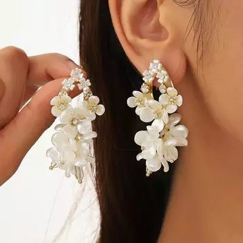 Новые нерегулярные жемчужные серьги Fashion Design Sense Персонализированные универсальные геометрические серьги для женщин