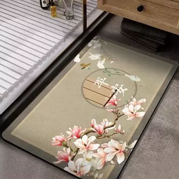 «Новые нескользящие коврики из диатомовой грязи в китайском стиле — быстросохнущие, впитывающие воду коврики для ванной и входа» 40*60cm Regular