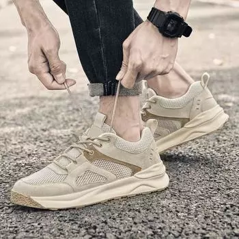 Новые нескользящие кроссовки для активного отдыха, роскошные брендовые спортивные кроссовки для скейтборда, прочные кроссовки на шнуровке, летние мужские кроссовки из вулканизированной ткани 38 песочный