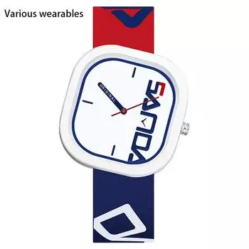 Новые нестандартные квадратные часы с силиконовым ремешком для мальчиков и девочек, модные, классные, простые и персонализированные детские часы