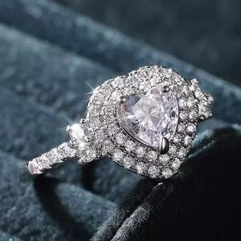 Новые нежные парные юбилейные кольца для женщин, кольцо в форме сердца, подарок любви, ослепительный камень CZ, эффектные аксессуары 6