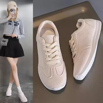 Новые низкие повседневные туфли белого цвета на плоской подошве, модные спортивные туфли Forrest Gump, универсальные студенческие женские туфли Bean 35