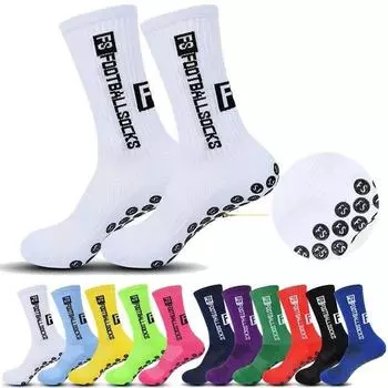 Новые носки Настоящие футбольные носки Полотенцесушитель Спортивный цилиндр Износостойкие противоскользящие дозированные велосипедные носки для спорта на открытом воздухе чёрный